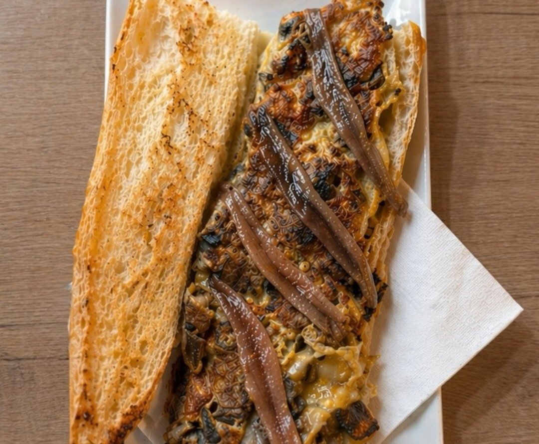 Tostada con anchoas